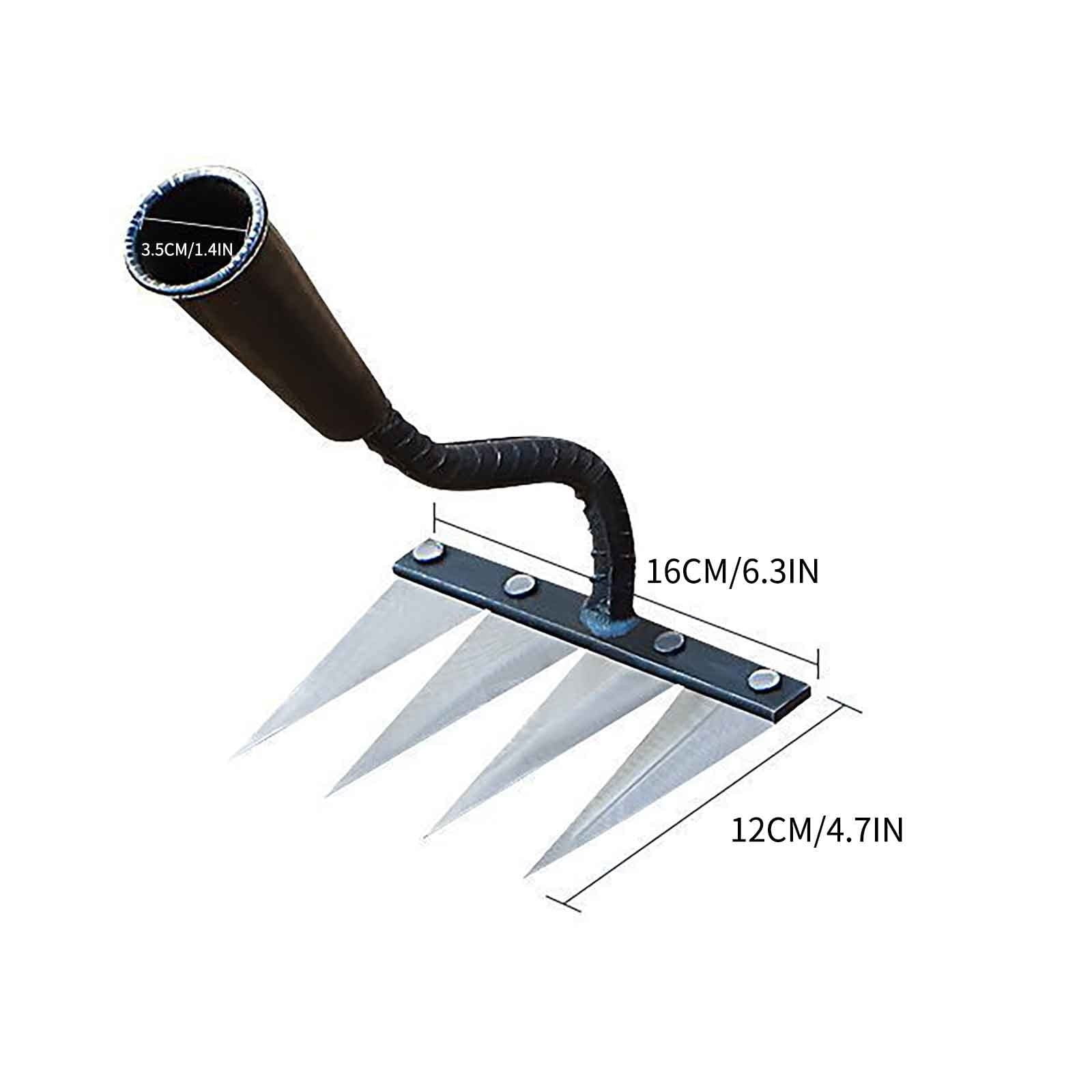 YFGEFTR Ironrake The Heavy-Duty Iron Weeding Rake, Hand Tiller Garden Tool with Sharp Forged Steel Head, Garden Tiller for Digging Loosening Weeding