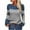Gray, variant on YUGYXL Womens Fall Fashion Sweaters Colorblock Lightweight Striped Crewneck Winter Trendy Pullover Tops Red S