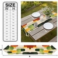 thumbnail image 3 of Green Abstract Table Runner Linen Burlap Table Runner 72 Inches Long Geometric Simple Lines Vintage Art Dresser Scarves for Kitchen Island Coffee Dining Party Wedding Banquet Holiday Decor 18"x72", 3 of 8