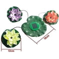 thumbnail image 4 of Veeki Lotus Floating Lanterns,Solar 3LEDs Lotus Flower Light Floating Lotus Garden Light Solar Pool Light Waterproof Landscape Path Lights for Garden Pond Fountain Pool Party Fancy Decor-0621, 4 of 5