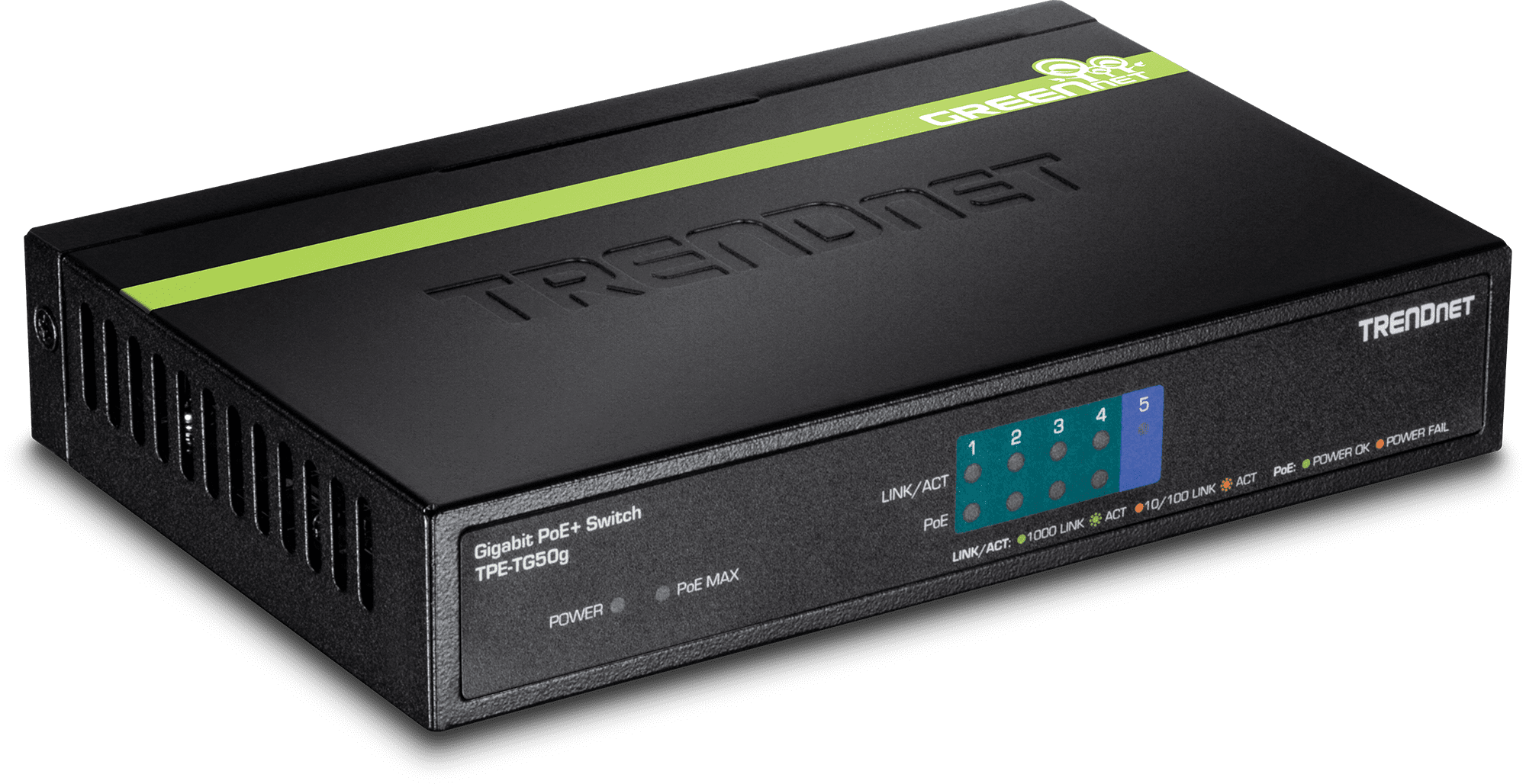 TRENDnet TPE-TG50g 5-port Gigabit PoE+ Switch