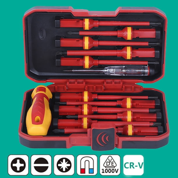 Juego De Destornilladores Eléctricos FIREFOX 6 Piezas – Aislados VDE, Puntas Magnéticas, Para Electricistas Profesionales