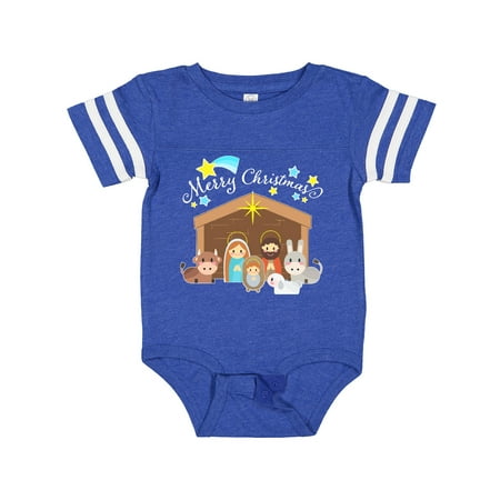 

Inktastic Merry Christmas Cute Nativity Scene Gift Baby Boy or Baby Girl Bodysuit