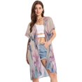 thumbnail image 2 of BZSMCE Women Creatively Harmony Of Hummingbirds Print Beach Cover-ups Size:S-2XL, 2 of 7