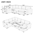 thumbnail image 7 of Holaki 7-9 Seat 108" Modular Combination Sofa with Ottoman L-shaped Corner Combination, USB and Type-C Interfaces, Beige, 7 of 7