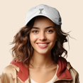 thumbnail image 4 of Dalix Martini Embroidered Cap Cotton Baseball Cute Cool Dad Hat Womens in White, 4 of 5