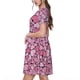 thumbnail image 2 of Balery Sweet Heart Vestidos sueltos de manga corta para mujer, vestidos de verano 2025, vestidos casuales de corte A con vuelo., 2 of 6
