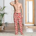 thumbnail image 5 of Mens Pajama Pants - Soft Sleep & Lounge Pants for Men, cartoon strawberry flower Cuteness Casual PJ Bottoms Pants with Pockets, 5 of 5