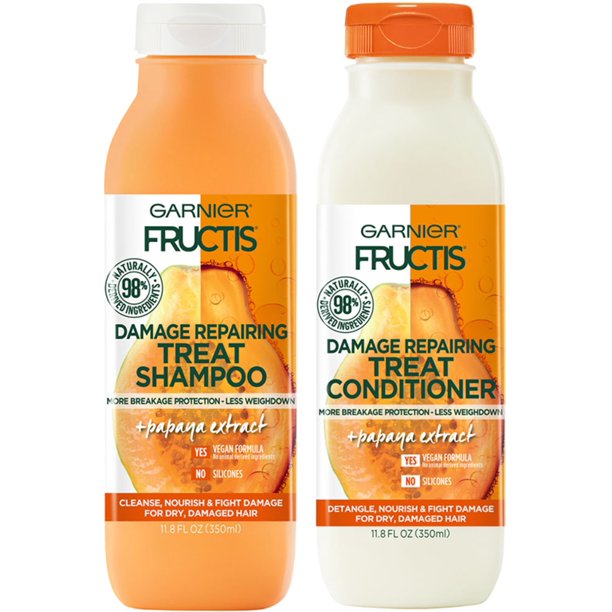 Garnier Fructis Damage Repairing Treat Shampoo and Conditioner, For Dry