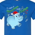 thumbnail image 4 of Inktastic I Want a Hippopotamus for Christmas Hippo in Santa Hat T-Shirt, 4 of 5