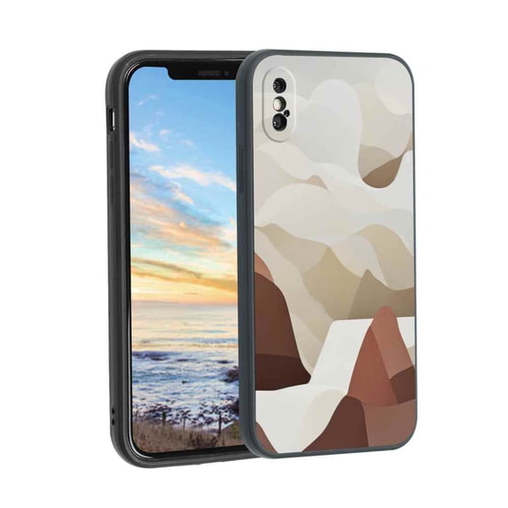 Abstract-landscape-2 Phone Case, Degined for iPhone XS Case Men Women, Flexible Silicone Shockproof Case for iPhone XS