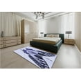 thumbnail image 5 of Ahgly Company Machine Washable Indoor Rectangle Transitional Heavenly Blue Area Rugs, 2' x 5', 5 of 7
