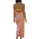 thumbnail image 4 of Txlixc Vestido con Hombros Descubiertos para Mujer, Color sólido Sin Espalda Correa elástica Superficie de Seda Una Pieza Elegante Vestido Largo de una Pieza Txlixc  Casual, 4 of 5