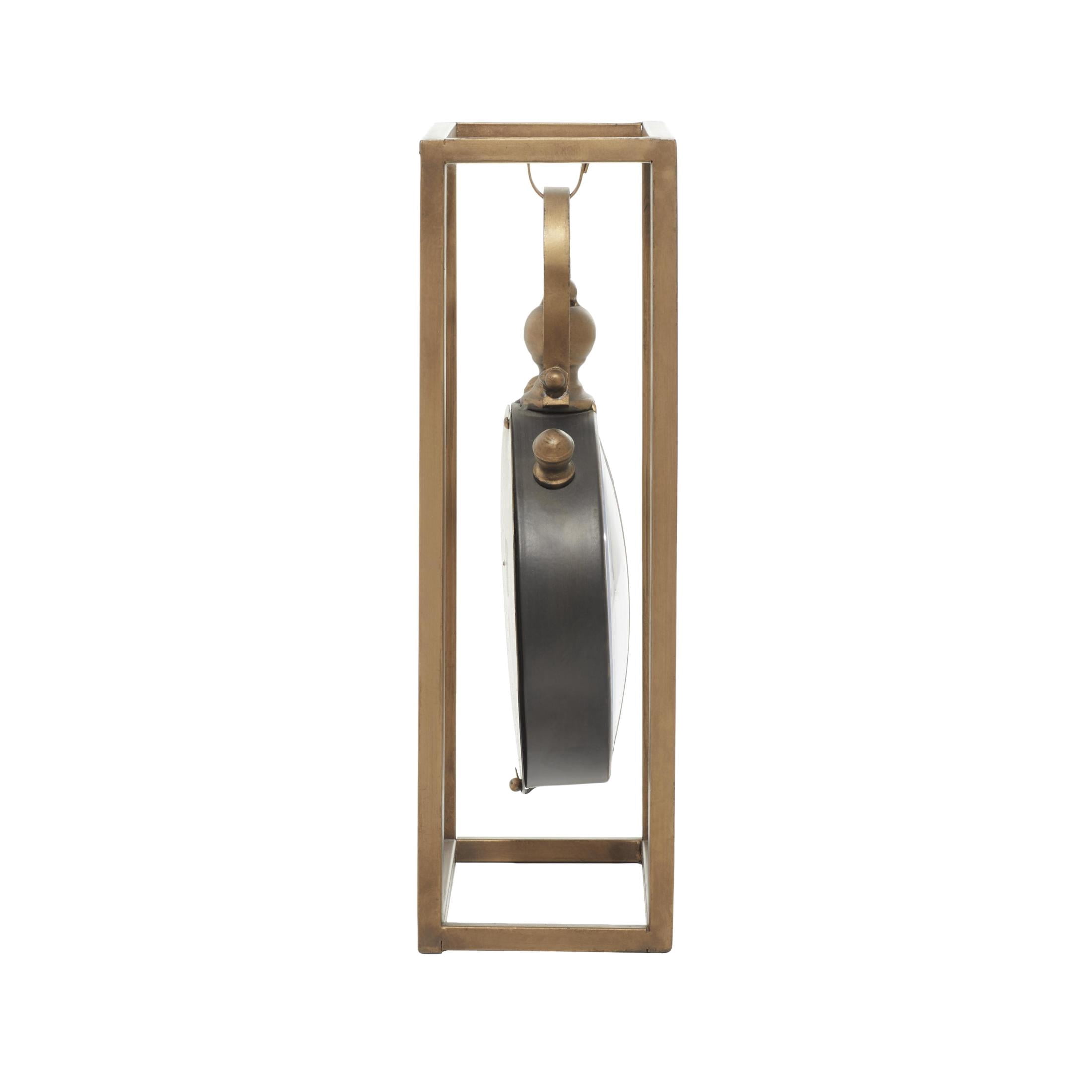 DecMode 13" Bronze Metal Standing Stopwatch Clock