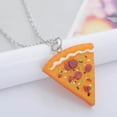 thumbnail image 6 of Pack of 7 Trendy Neckchain/Keychain Novelty Pizza Charm Necklaces/Keyrings Eye catching Accessory for Food themed Gifts, 6 of 8