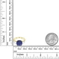 thumbnail image 5 of Gem Stone King 3.62 Ct Cushion Blue Lapis 18K Yellow Gold Plated Silver Ring, 5 of 5