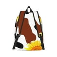 thumbnail image 3 of Daiia Cow Print Sunflower Vintage Canvas Backpack for Men and Women ,Hiking Backpack,Travel Laptop Bag for School,Large Capacity Backpack, 3 of 8