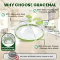 thumbnail image 6 of Flippable Microwave Splatter Cover, 10 Inch Microwave Cover for Food, Clear Microwave Food Cover with Handle and Water Steamer, Home Gifts for House Essentials, Green, 6 of 6