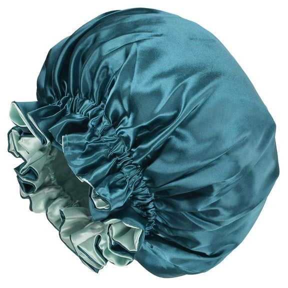 Satin Bonnet Silk Lined Bonnets Sleep Bonnet for Women Resuable Shower Caps Large Reversible Hair Bonnet for Curly Natural Hair