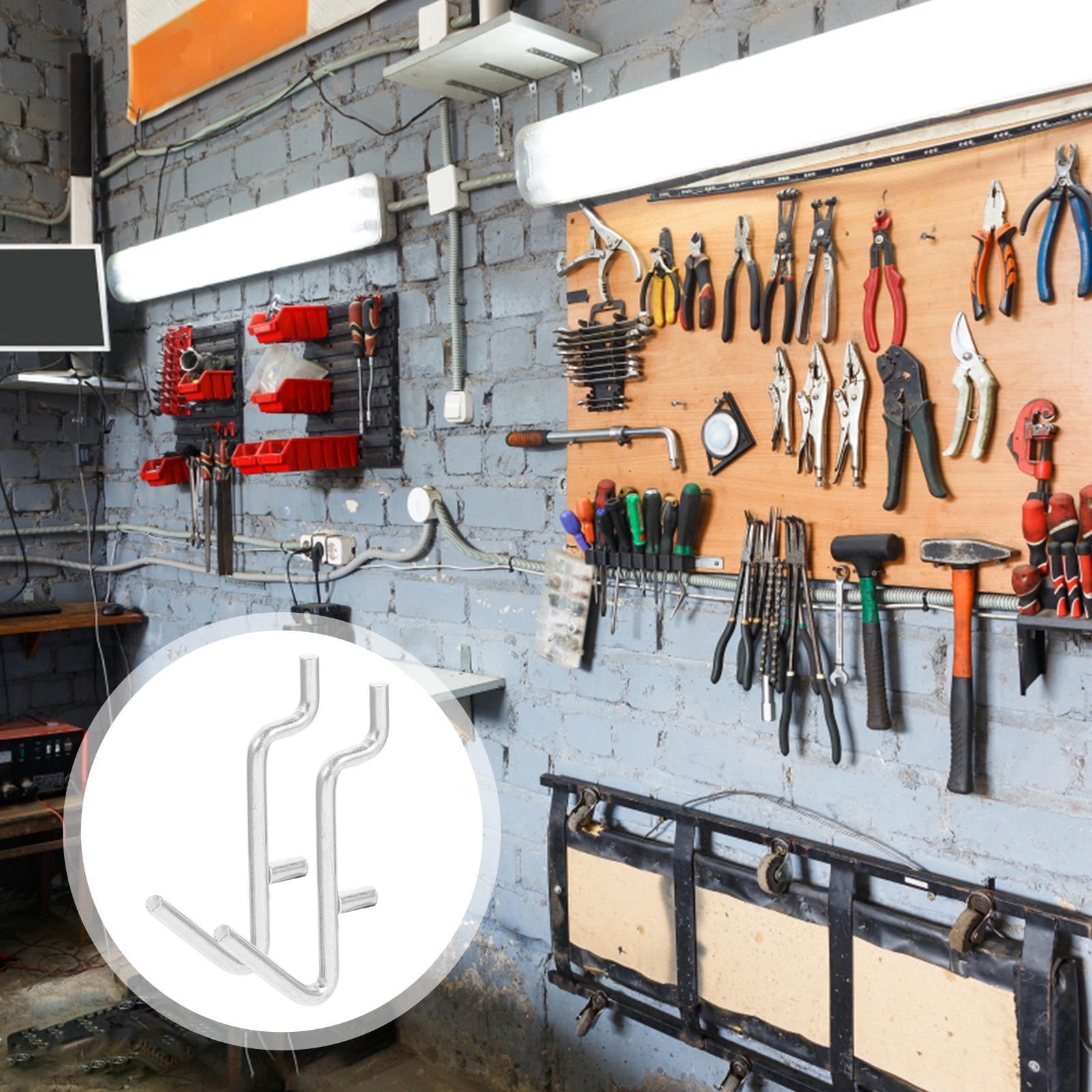 WORGEOUS 40-Piece Metal Pegboard Hook Set for Organizing Keys, Tools, Small Items, Utility Storage & Display Solutions