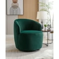 thumbnail image 5 of Swivel Accent Chair, Velvet Fabric Swivel Barrel Chair,  360 Degree Round Swivel Chair for Living Room Bedroom Waiting Room, Green, 5 of 9