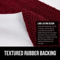 thumbnail image 5 of Bath Rug 24x17, Thick Soft Absorbent Chenille, Rubber Backing Quick Dry Microfiber Mats, Machine Washable Rugs for Shower Floor, Bathroom Runner Bathmat Accessories Decor, Burgundy, 5 of 6