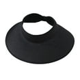 thumbnail image 3 of Sombrero tejido para mujer, de ala ancha, transpirable, duradero, informal, portátil, para playa Negro, 3 of 9