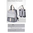 thumbnail image 4 of Bolsa De Pañales De Pañales De Momia Grande Impermeable De Enfermería Para Bebés Que Cambia De Viaje gris Baoblaze La mochila del totalizador del pañal, 4 of 7