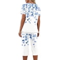 thumbnail image 3 of Two Piece Sleepwear for Women Floral Print Lounge Set Loose Fit Oversized Lounge Set Women Pj, 3 of 5