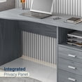 thumbnail image 6 of Techni Mobili Classic Computer Desk with Drawers, Gray, 6 of 12