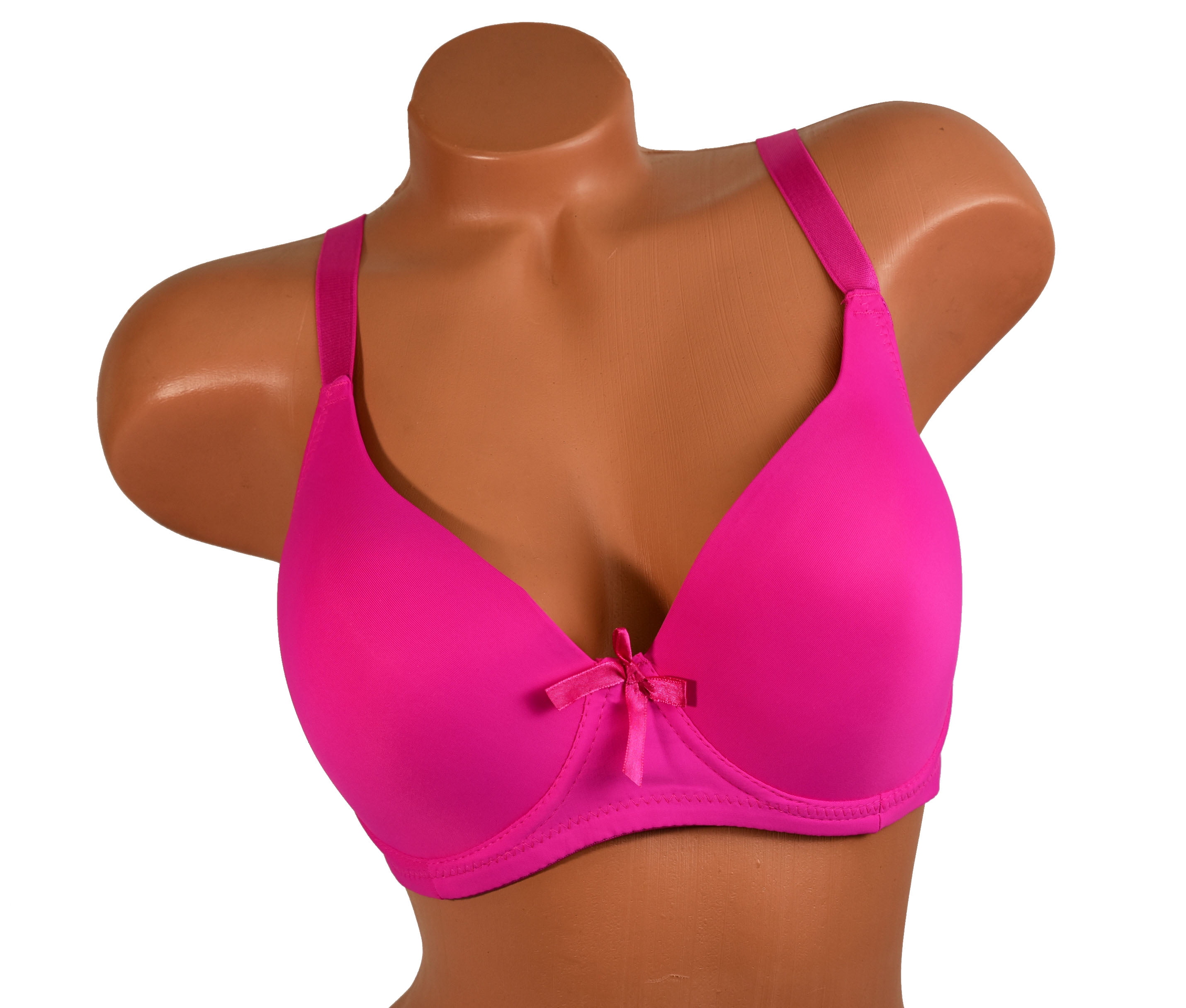 Pack of 6 pieces Women's Wired Basic Regular Padded Everyday Bras A/B/C/D/DD 34D (5216)