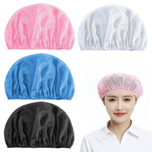 MODANU 4 Pcs Mesh Sleep Bonnets 11.8inch Hair Nets Cap for Women Sleeping Hair Cap Night Sleep Cap, 4 Assorted Colors