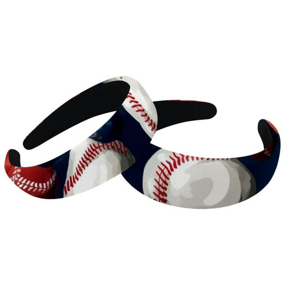 Baseball 2 Pcs, Soft, Wide Headbands, Printed Hairband Hair Band Headbands Accessories for Women and Girls