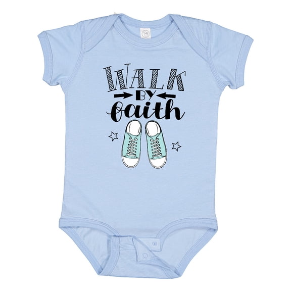Inktastic Walk by Faith Quote Boys or Girls Baby Bodysuit