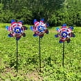 thumbnail image 4 of Iamnij American Flag Themed Orchard Garden Rotating Bird Scaring Windmill Plastic, 4 of 8