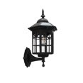 thumbnail image 4 of Solar Wall Sconce Outdoor with Motion Sensor and Clear Glass Panels, Vintage Black Lantern Light for Patio Garden and Front Porch, 1 Pack, 4 of 8