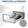 thumbnail image 4 of Yazoni 12-Pack XL Shoe Storage Box, Clear Shoe box Plastic Stackable Shoe Organizer for Closet, Space Saving Foldable Shoe Rack Sneaker Container Bin Holder, 4 of 7