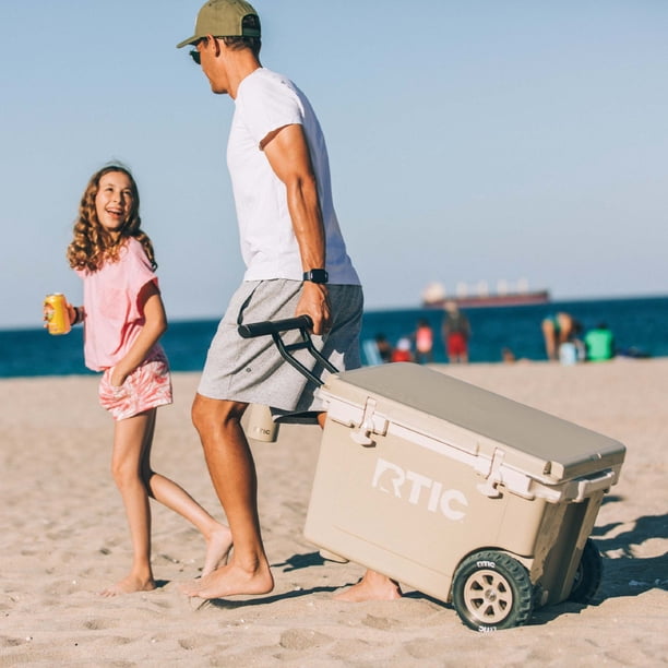 RTIC 52 QT Wheeled Hard-Sided Ice Chest Cooler, Ultra-Light, Fits