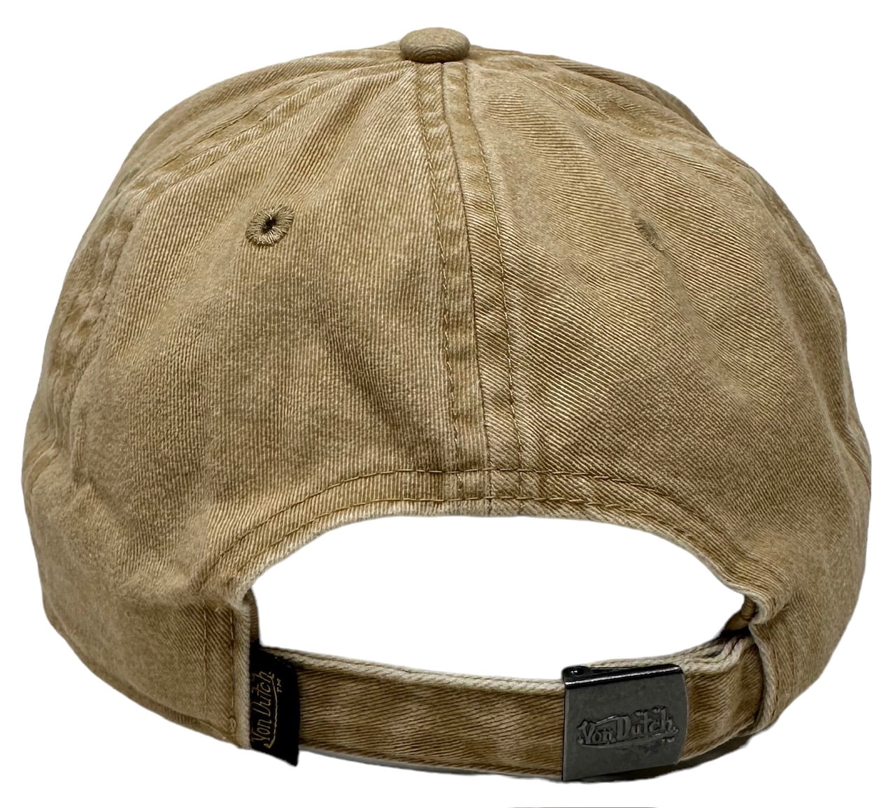 Von Dutch Strapback Hat Tan Khaki Washed Distressed Rips  display picture 1