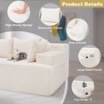 thumbnail image 4 of Reliancer Cloud Sectional Couch with L Shaped Chaise, 96.8" Modern Modular Sofa with 5 Pillows, Boneless Corduroy Upholstered Deep Seat Couches for Living Room Bedroom, Beige, Left, 4 of 8
