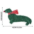 thumbnail image 4 of Sausage Dog Wreath Artificial Branches Green Leaves Garland For Front Door Seasonal Wreath Wall Door Hanger For Christmas Garland Home Outdoor Garden Decoration, 4 of 6