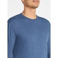 thumbnail image 4 of Athletic Works Men's and Big Men's Cotton Tee with Long Sleeves, Sizes S-3XL, 4 of 5