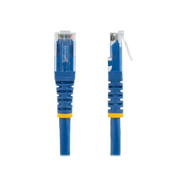 StarTech.com 15ft CAT6 Ethernet Cable, 10 Gigabit Molded RJ45 650MHz 100W PoE Patch Cord, CAT 6 10GbE UTP Network Cable with Strain Relief, Blue, Fluke Tested/Wiring is UL Certified/TIA - Category 6 - 24AWG (C6PATCH15BL) - Patch cable - RJ-45 (M) to RJ-45 (M) - 15 ft - CAT 6 - molded - blue - for P/N: ST1000SPEX2, ST1000SPEX2L, ST1000SPEXD4, ST1000SPEXI, USB31GEHD, USB31GEVG, USBA2DPGB