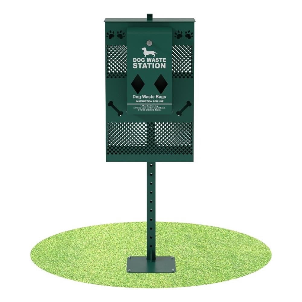 Pemberly Row Compact Pet Waste Station with Trash Can and Roll Bag Dispenser