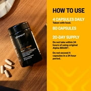ONNIT Alpha BRAIN® Black Label Nootropic Focus Supplement, 80 Capsules