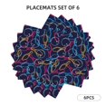 thumbnail image 3 of Placemats Set of 4 / 6, Multicolor Bowling Placemats for Dining Table Indoor/Outdoors Heat Resistant Washable Placemats 18" x 12", 3 of 8