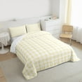 thumbnail image 3 of Homewish Yellow Plaid Queen Comforter Set, Geometric Buffalo Grid Bedding Sets, Cute Checkered Bedding Comforter Set, Breathable Home Decor, 3 of 8