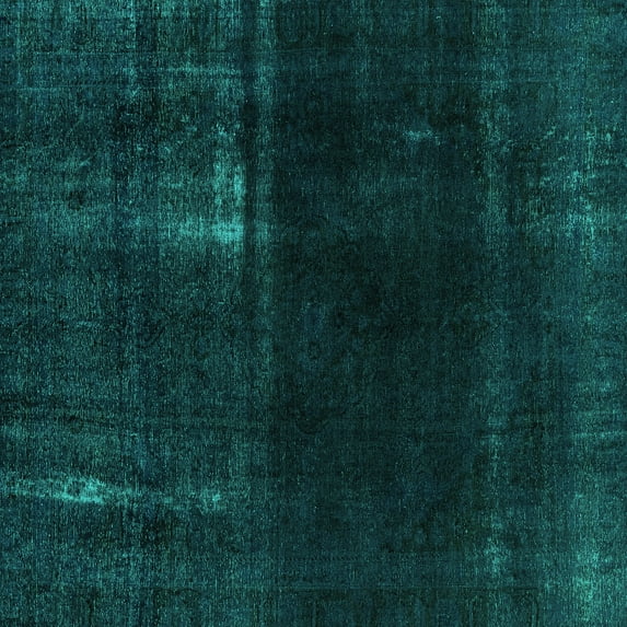 Ahgly Company Indoor Square Persian Turquoise Blue Bohemian Area Rugs, 4' Square