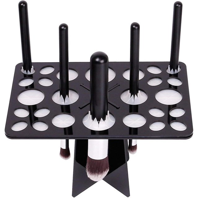 Soporte para secador de brochas, organizador de brochas acrílicas, almacenamiento de cosméticos, brochas de maquillaje, estante de secado/almacenamiento/exhibición, estuche de almacenamiento de m
