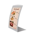 thumbnail image 4 of FixtureDisplays® Cadre Photo Vertical Portrait 8.5 x 11 pour Table, avec Lentille Magnétique, Incurvé - Argent 19124, 4 of 12